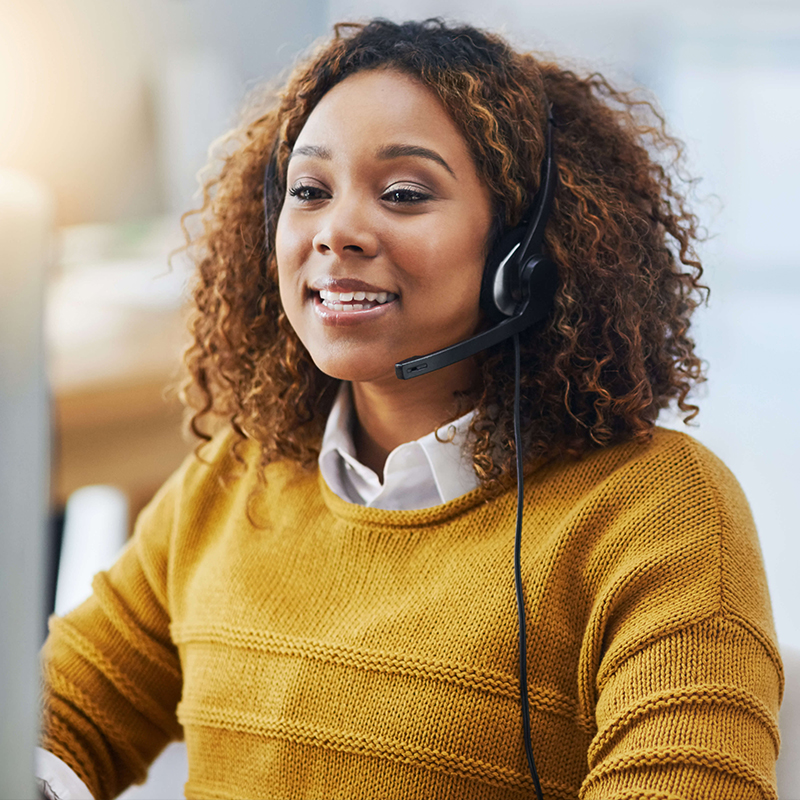 Customer support specialist helping user.