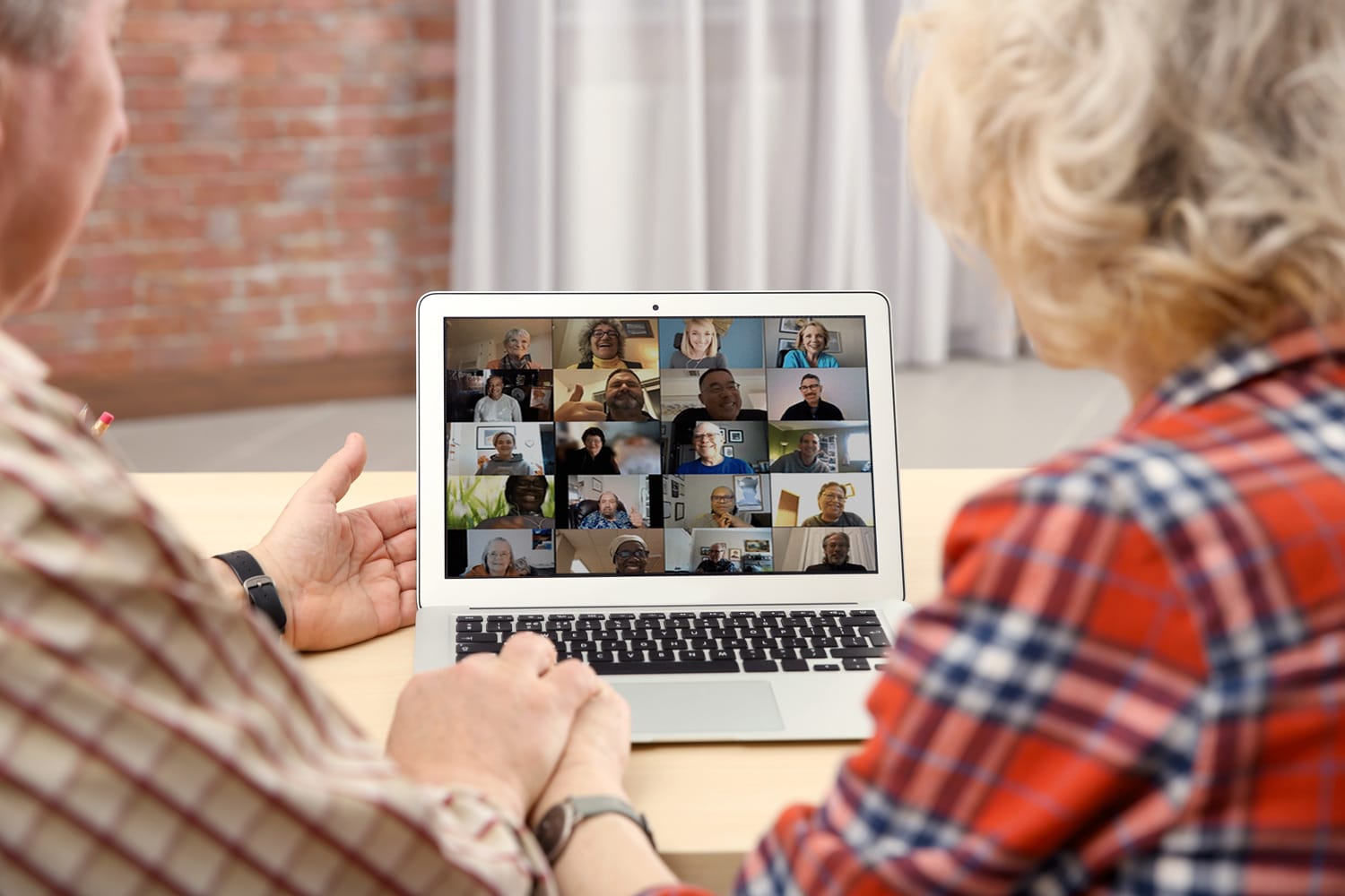 Couple participating in Virtual Connections Session